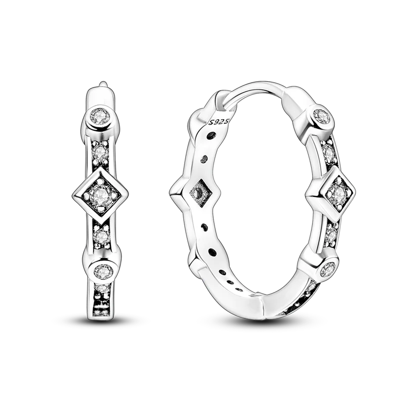 Silver Plated Cubic Zircon Geometric