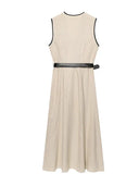 Flattering Patchwork Midi Dress for Women