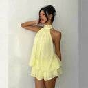 Womens Backless Halter Dress for Parties