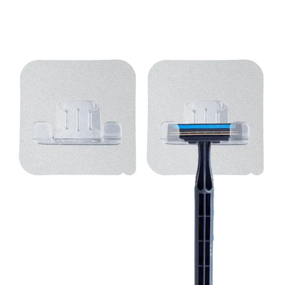 Mens Wall Mount Razor Holder Stylish Bathroom Organizer