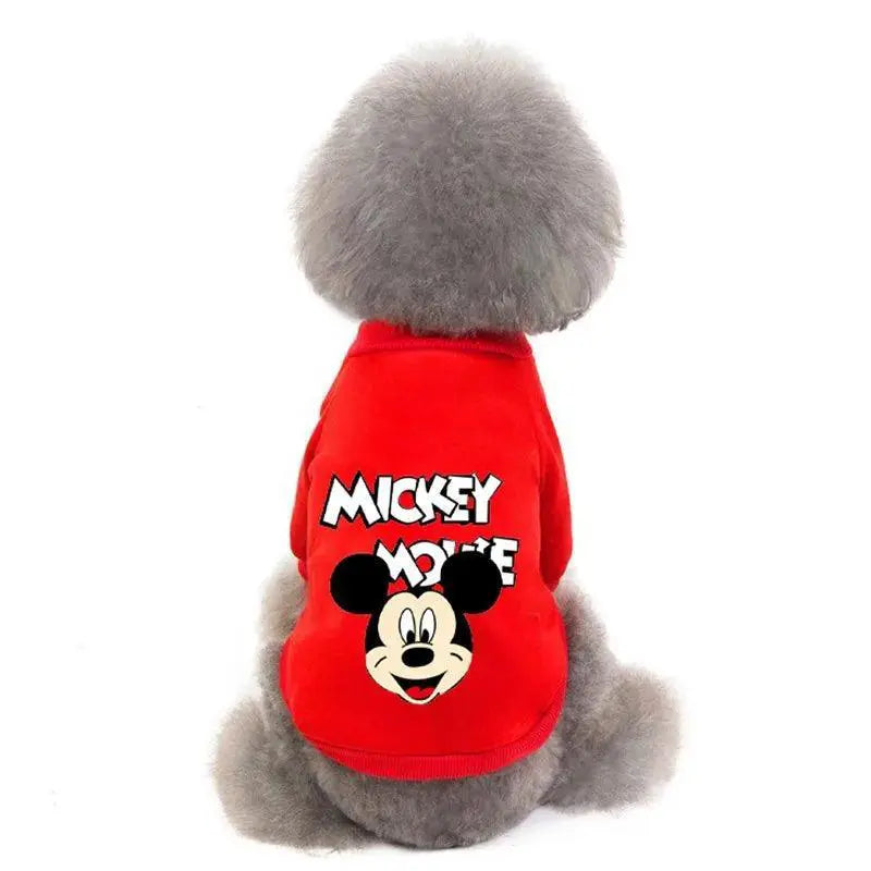 Disney Mickey Warm Dog Hoodie For Small To Medium Pets