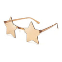 Frameless Star-Shaped Sunglasses for Cosplay and Fashion