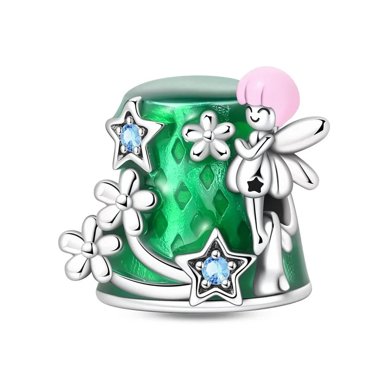 Sterling Silver Charm Beads Mask