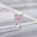 Hello Kitty Zircon Pendant Sparkling Elegance Jewelry