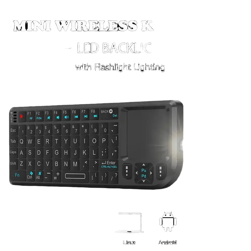 Wireless Keyboard With Backlight Touchpad Mouse — product view 1