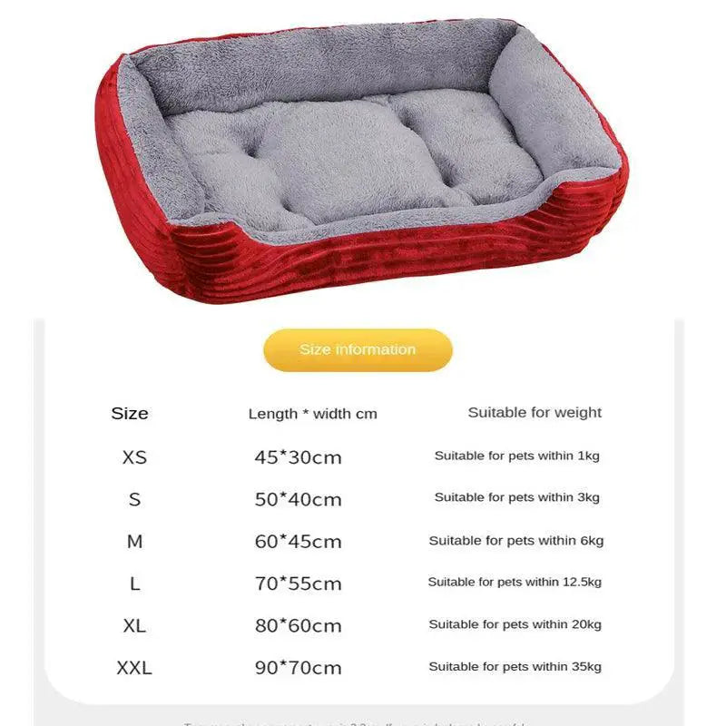 Soft Square Plush Pet Bed for Ultimate Comfort and Cozy Rest