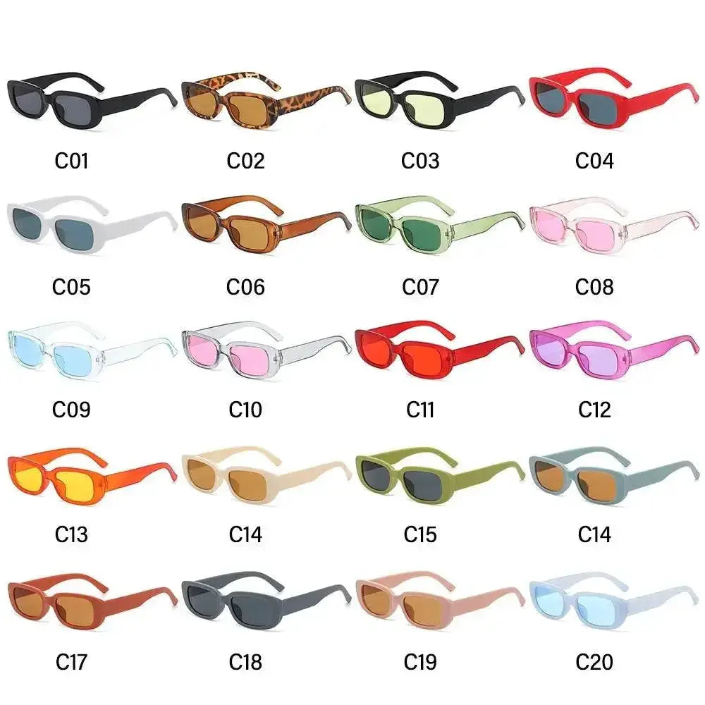 Retro 90s Rectangle Sunglasses Unisex Y2K UV400 Protection