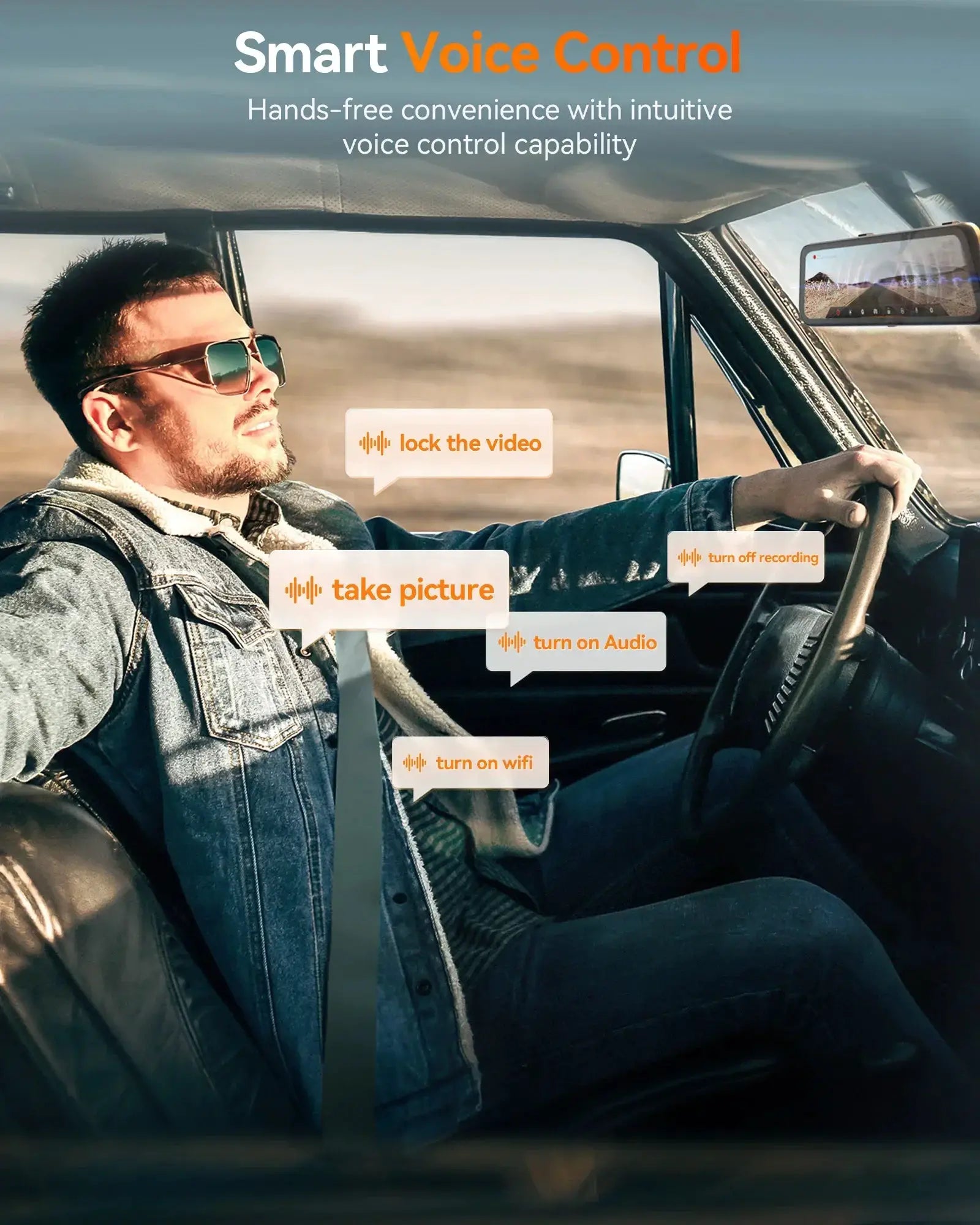 WOLFBOX G900 Dash Cam 4K Front 2.5K Rear GPS Voice Control 5GHz WiFi - stepyours.com