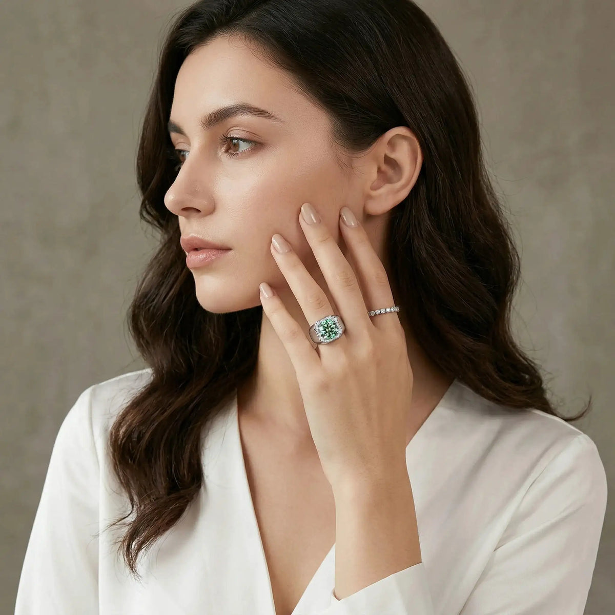Unisex Sterling Silver Moissanite Ring — product image 5