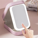 Rechargeable LED Makeup Mirror Portable Travel Case Light