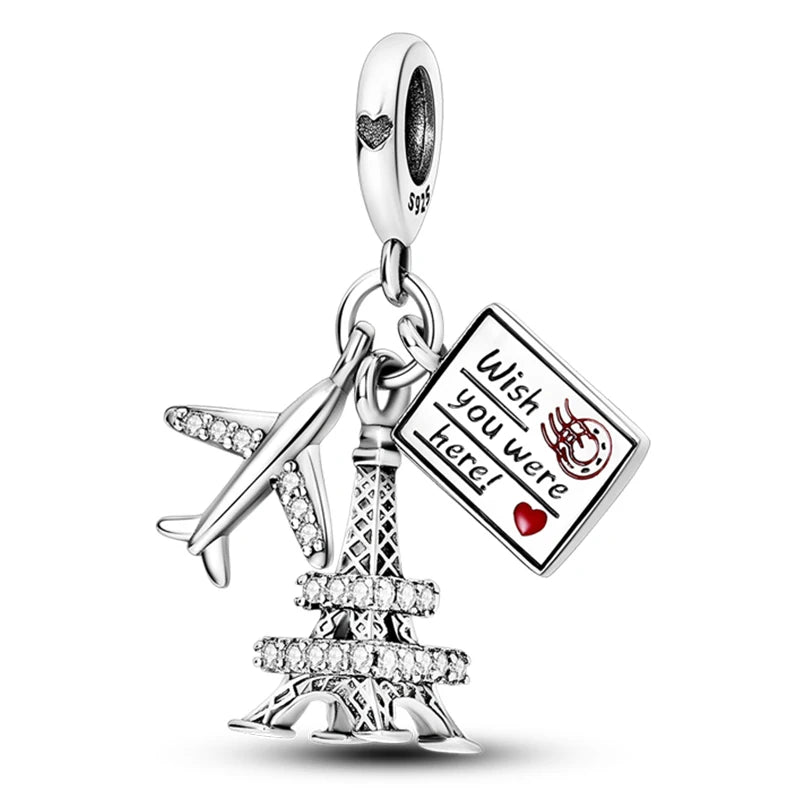Charm Beads Sterling Silver Color