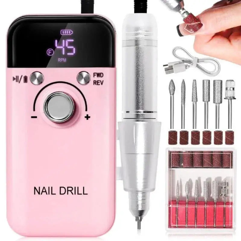 45000RPM Electric Nail Drill Machine Pro Nail Care Tool