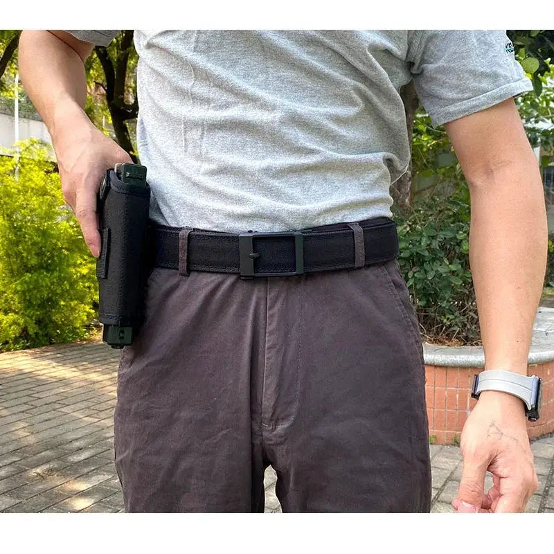 Tactical Belt For Men Metal Automatic Buckle 1100D Nylon