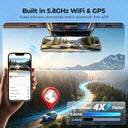 Mirror Dash Cam with Front & Rear, " Rear View
