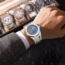 POEDAGAR Men Stainless Steel Watch