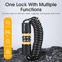 Compact Zinc Alloy Password Bicycle Lock with Steel Cable