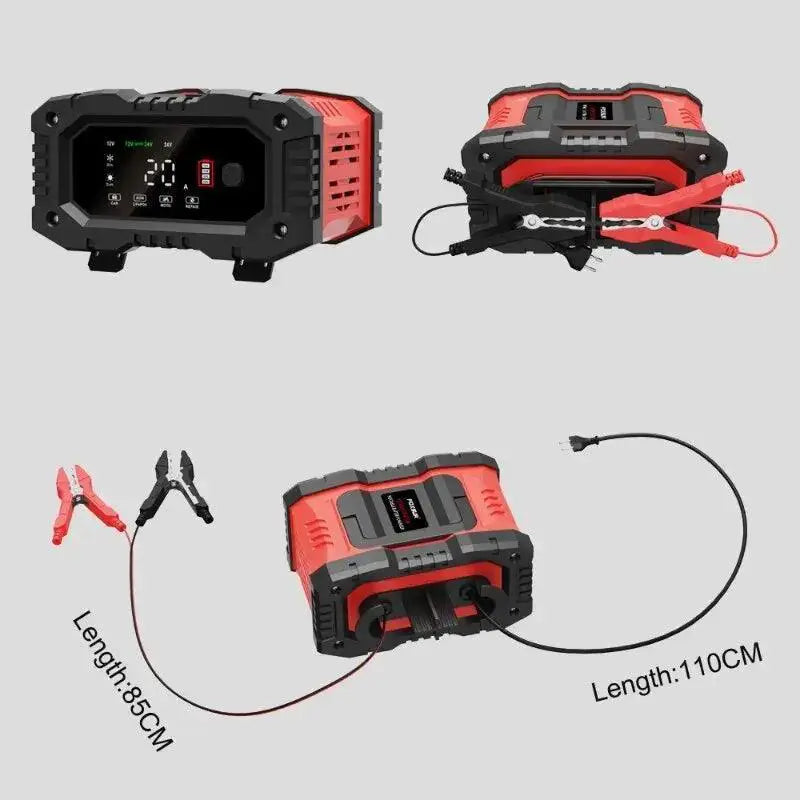 Car Motorcycle Battery Charger Lithium AGM Lead Acid LiFePO4
