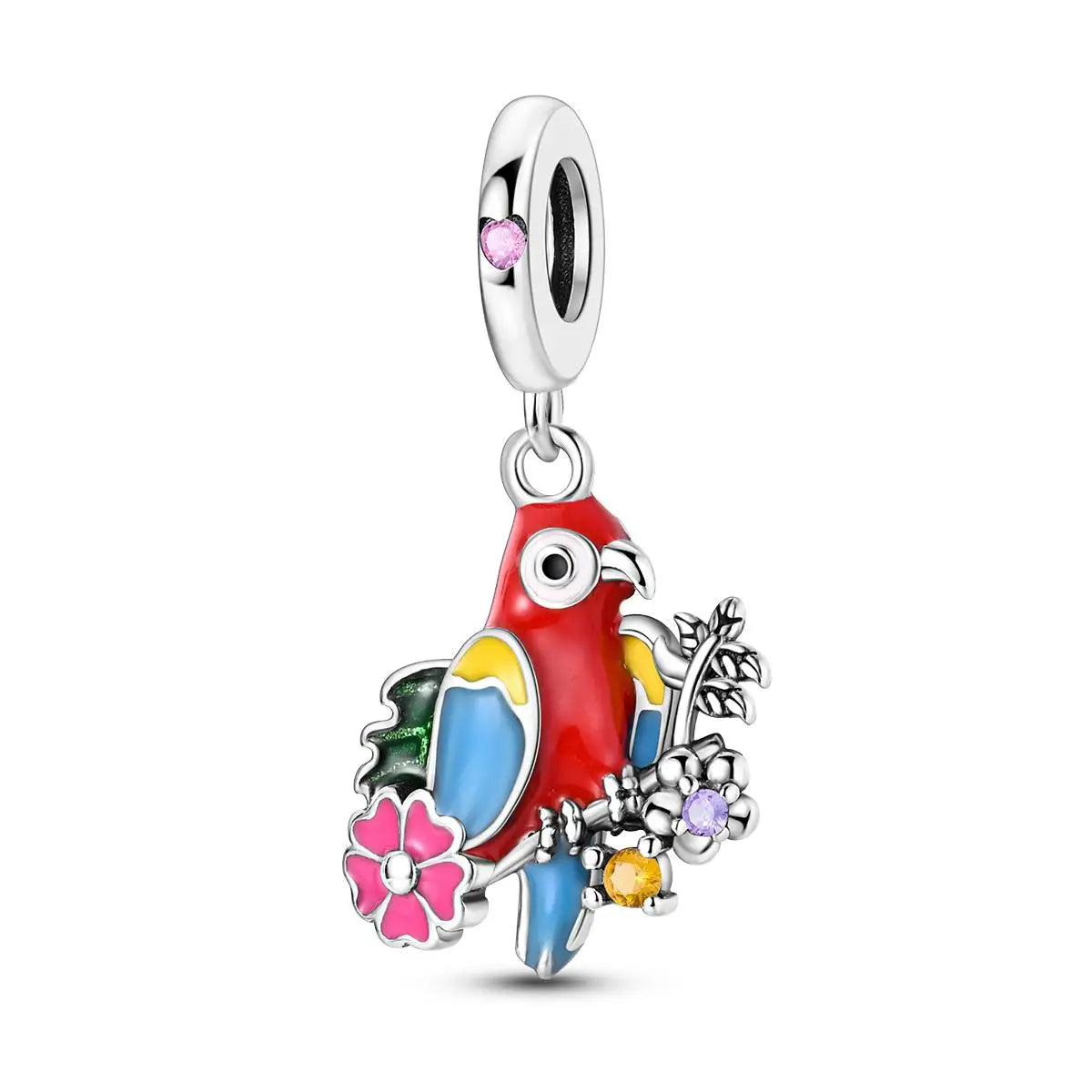 Silver Plated Dangle Charm Beads