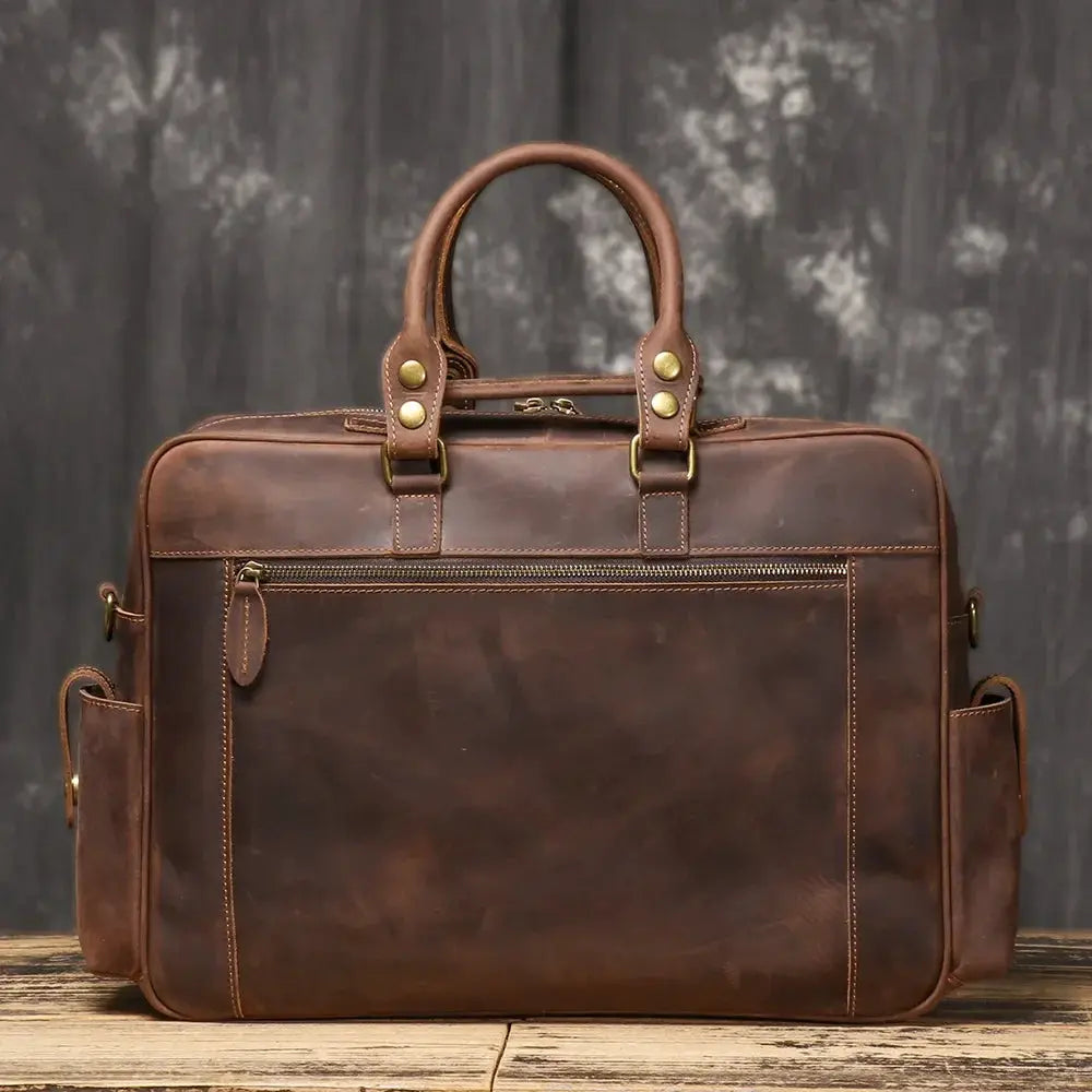 Stylish Vintage Large Capacity Leather Briefcase For Men - OurLum.com