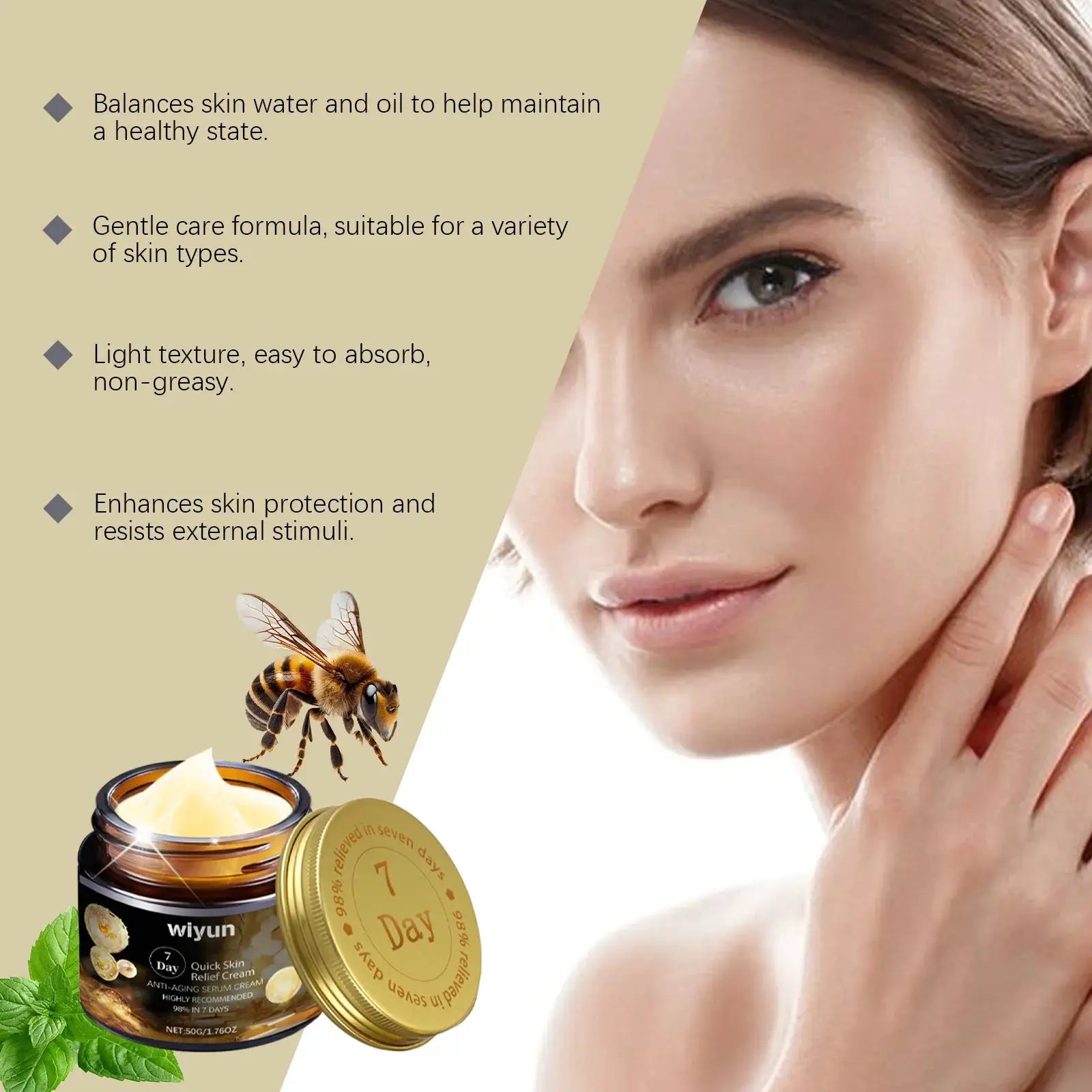 Bee Venom Wrinkles Remover Face Cream Tighten Firming Lifting Anti Aging Fade Fine Lines Moisturizing Whitening Repair Skin Care