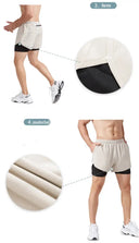 Men Quick Dry Double Layer Running Shorts Black