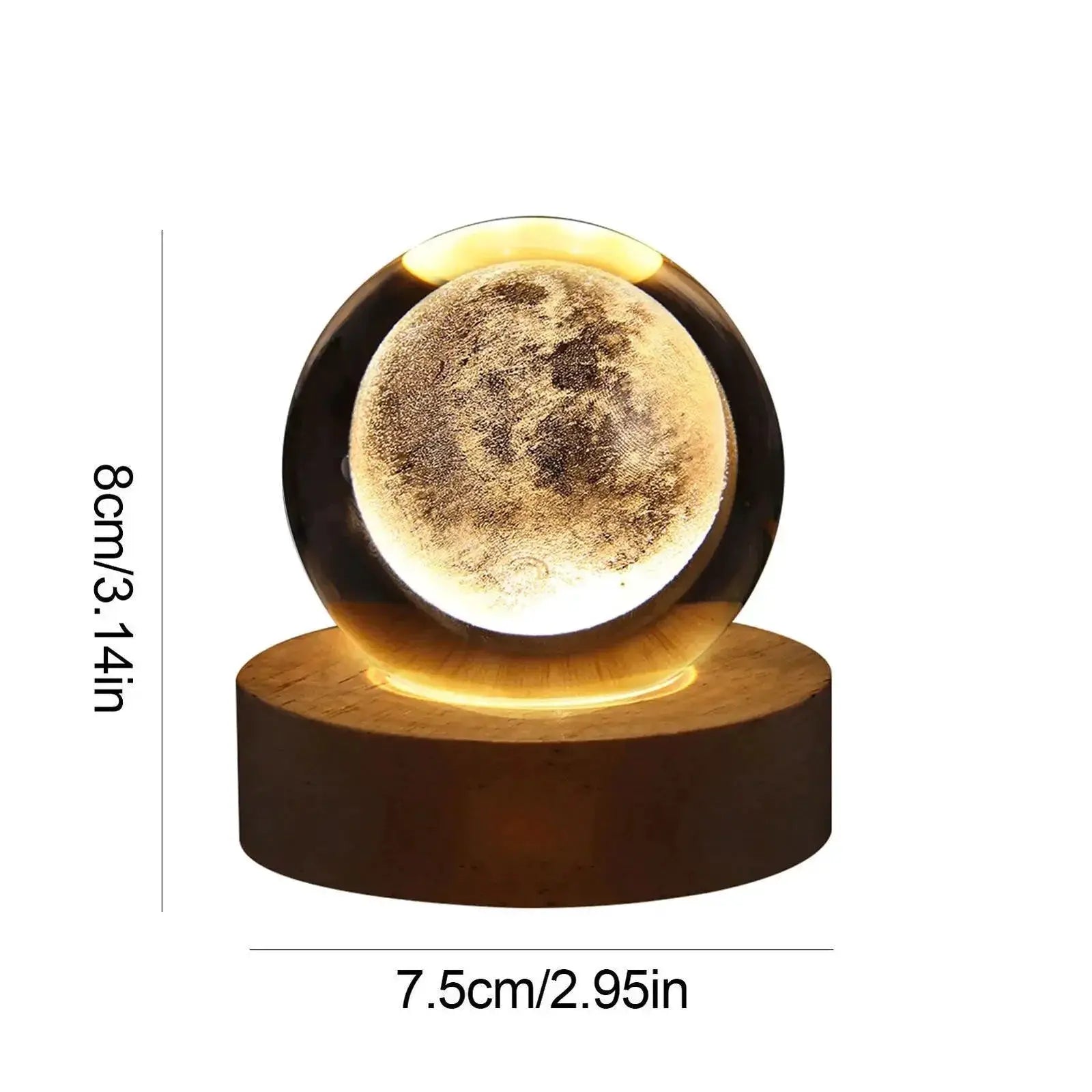 3D Moon Lamp For Kids Room Decor Soft Nightlight Glow