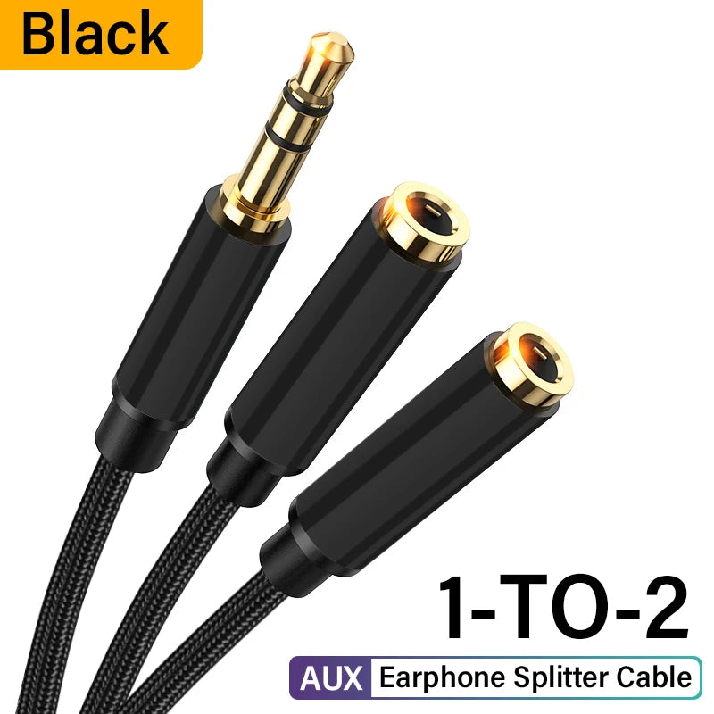 Audio Splitter Extension Cable Jack