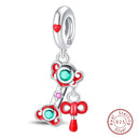 Red Series Charm Beads Sterling