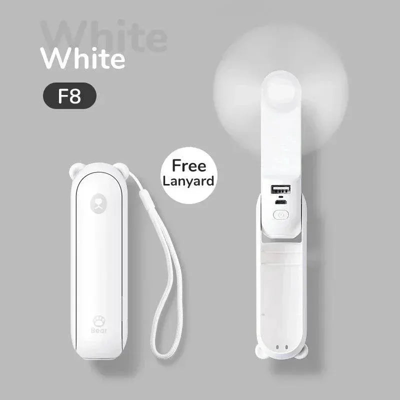 JISULIFE 3In1 Handheld Fan Power Bank And Light Portable