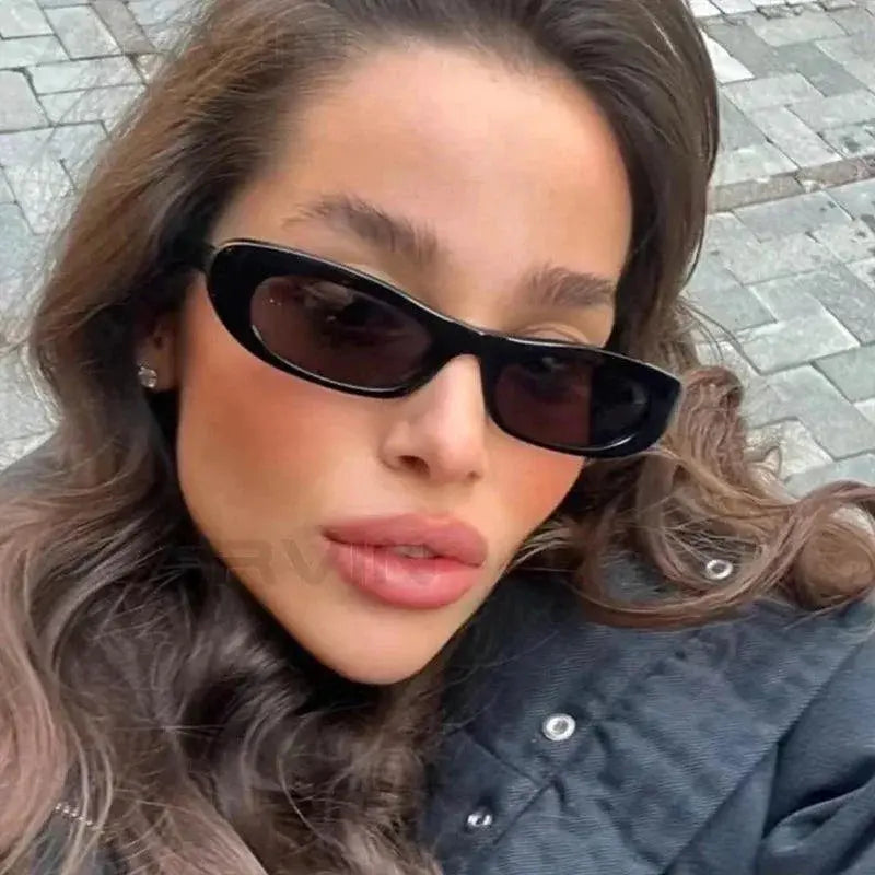 Chic Cat Eye Sunglasses 2023 Oval Black Eyewear For Women