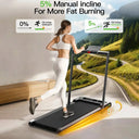 AKLUER 480LB Incline Walking Pad Handle Under Desk Treadmill