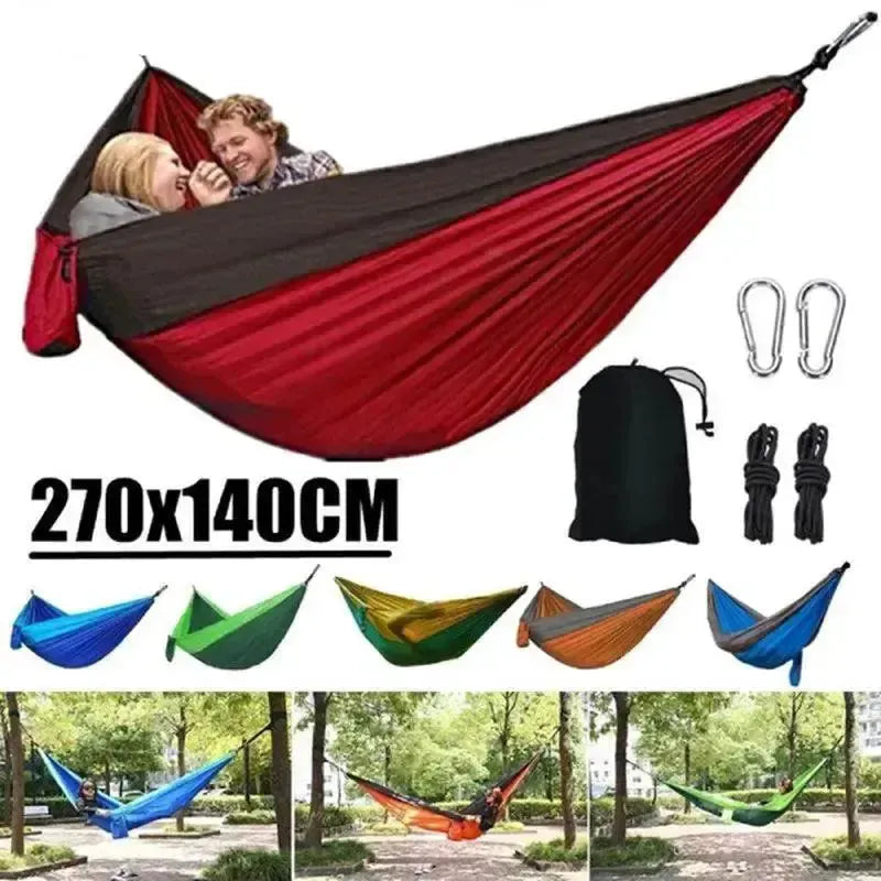 Portable Camping Hammock Lightweight Nylon Single Bed
