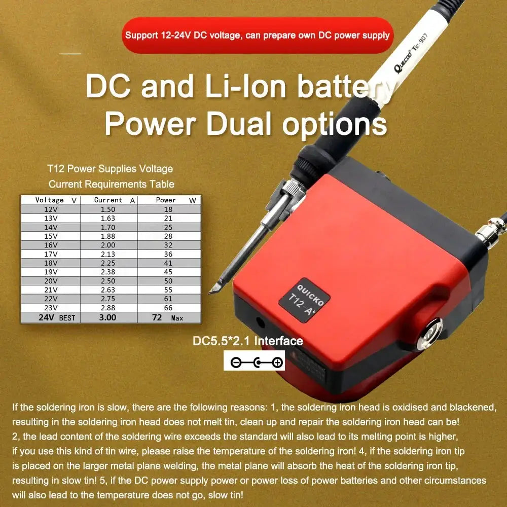 T12A Plus Cordless Soldering Station For Tools Portable