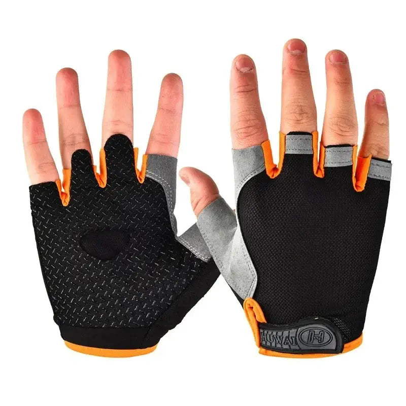 Half Finger Cycling Gloves Anti Slip Anti Sweat Men Women