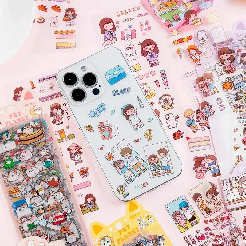 Scrapbooking Diary Stickers For Girls Cute Stationery Set