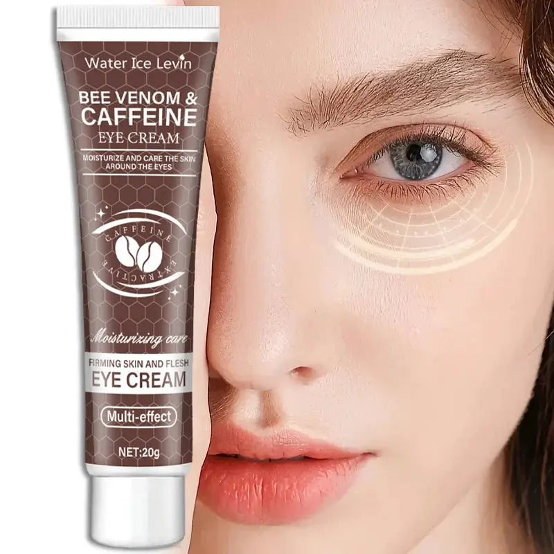 Bee Venom and Caffeine Eye Cream Suitable for All Skin Types - 20g, Deeply Nourishing and Firming, Contains Aloe Vera and Avocado, Alcohol-Free