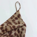 Backless Leopard Midi Dress For Women