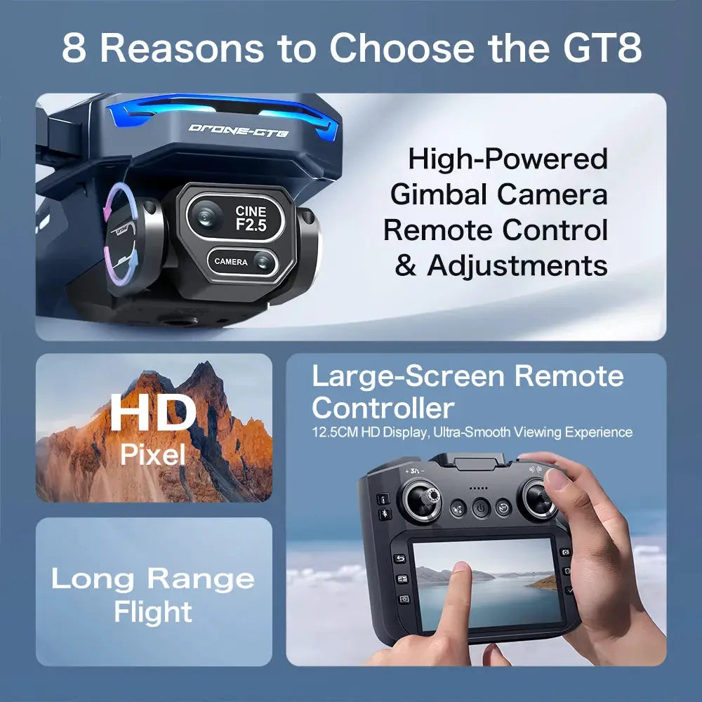 Lenovo GPS Drone RC Quadcopter With 8K Aerial Photography And Three Axis Gimbal