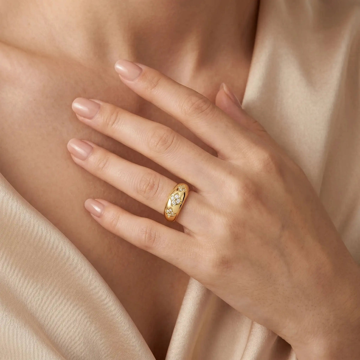 Moissanite Silver Engagement Ring — product image 5
