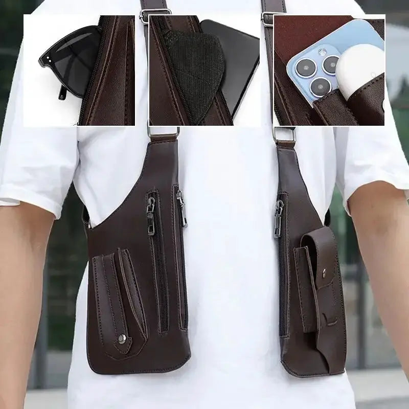 Outdoor Anti Theft Tactical Bag For Men Retro Multi Pocket - OurLum.com