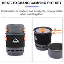 Portable Camping Cooking Set with Gas Burner Kit Combo