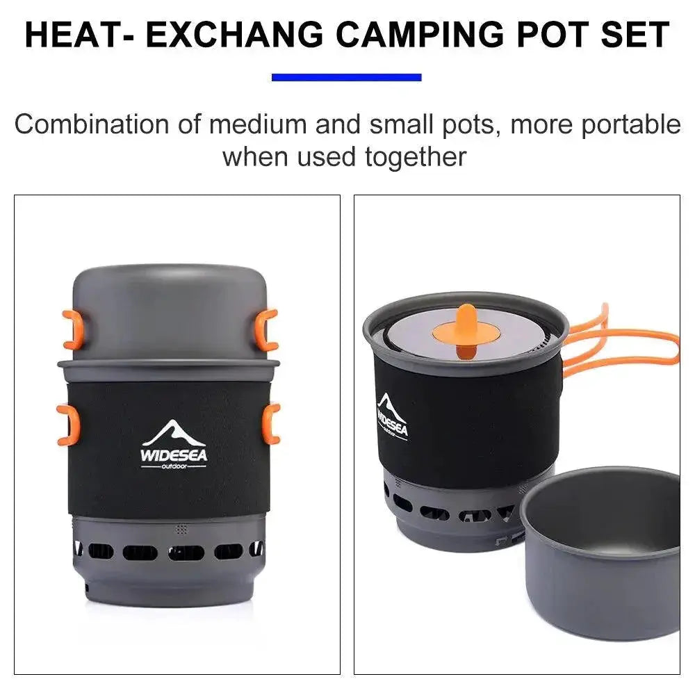 Portable Camping Cooking Set With Gas Burner Kit Combo - OurLum.com