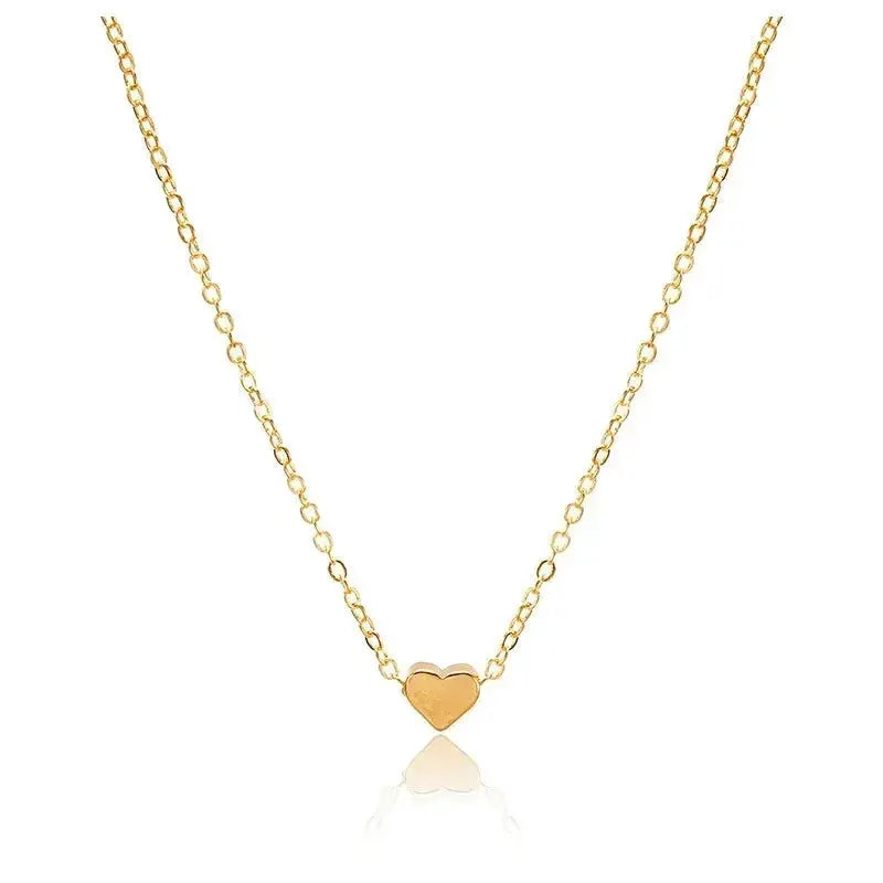 Gold Color Silver Plated Peach Heart Pendant Necklace Gift