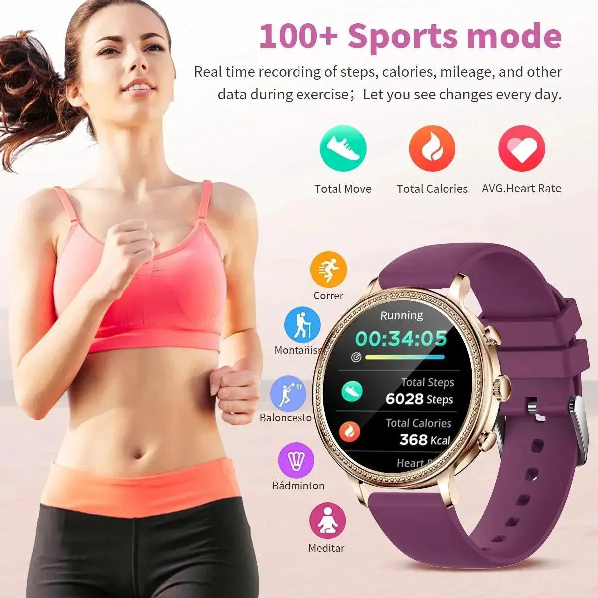 Elegant Bluetooth Fitness Tracker For Women Stylish Watch