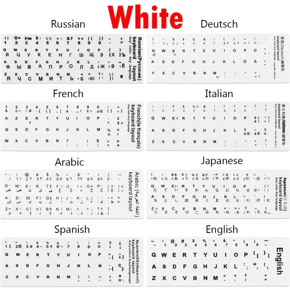 Multi Language Keyboard Stickers For Multilingual Typing