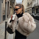 Stay Chic & Cozy Luxurious Gradient Faux Fur Jacket