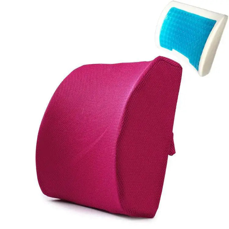 Lumbar Backrest Pillow Gel Foam Strap for Office Chair
