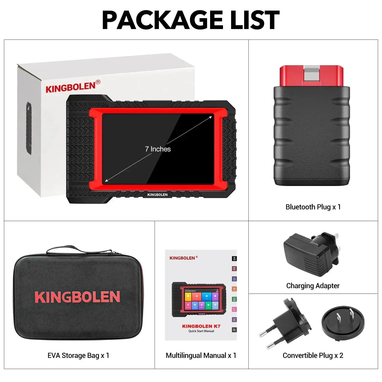 Kingbolen K7 Diagnostic Tool With ECU Coding Features