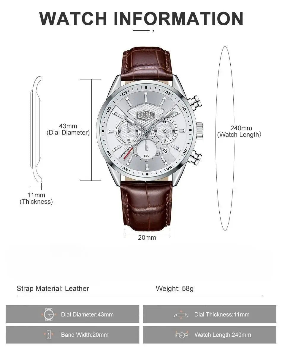 Heroforce Silver Chronograph Watch — product image 7