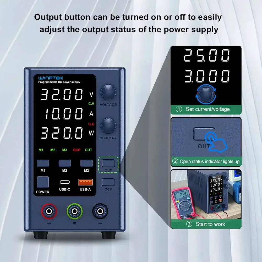 Lab Power Supply Encoder Adjustment Adjustable DC Power Supply 30V 10A 5A Bench Power Source 120V 60V 5A 3A for Gold-Plating
